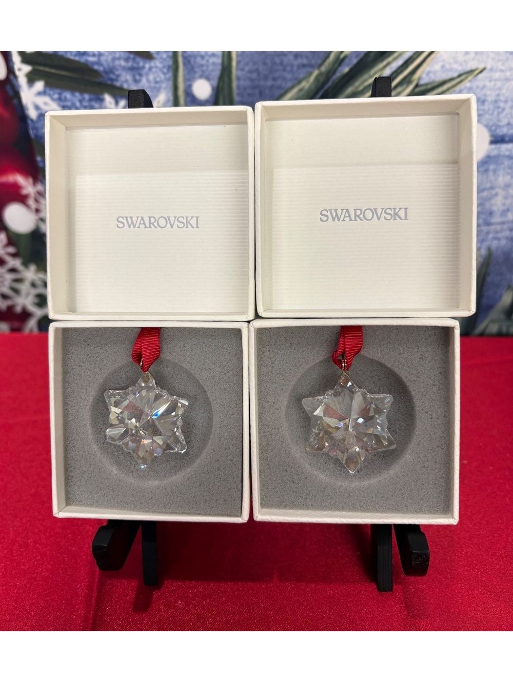 Swarovski Crystal Ornaments Star Ignite 5725160 Lot Of 2 Matching Pair NIB